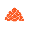 orange pile of material suitable for use in various applications and projects related to nine possibilities